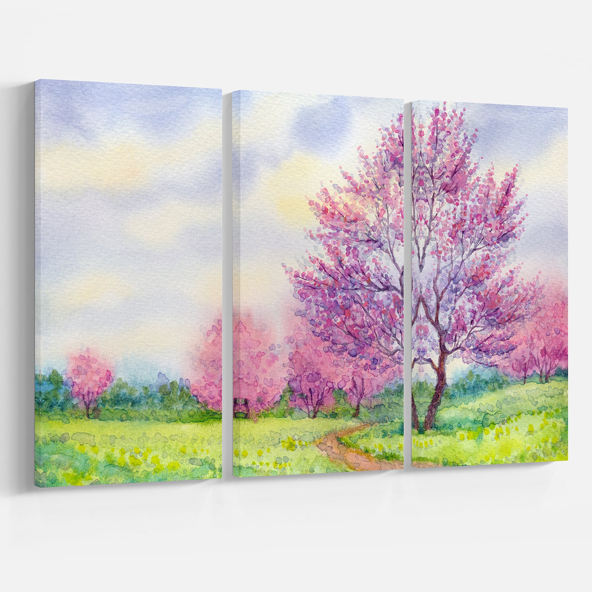 Designart - Purple Spring Landscape